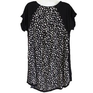 Umgee USA Black‎ Spotted Dress Size XL RAW HEM
